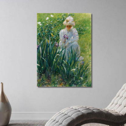 Il Letto Iris Charles Courtney Curran ccc28 quadro stampato su tela