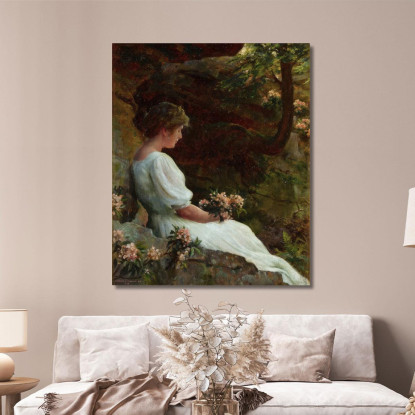 Pensiero Desideroso Charles Courtney Curran ccc32 quadro stampato su tela