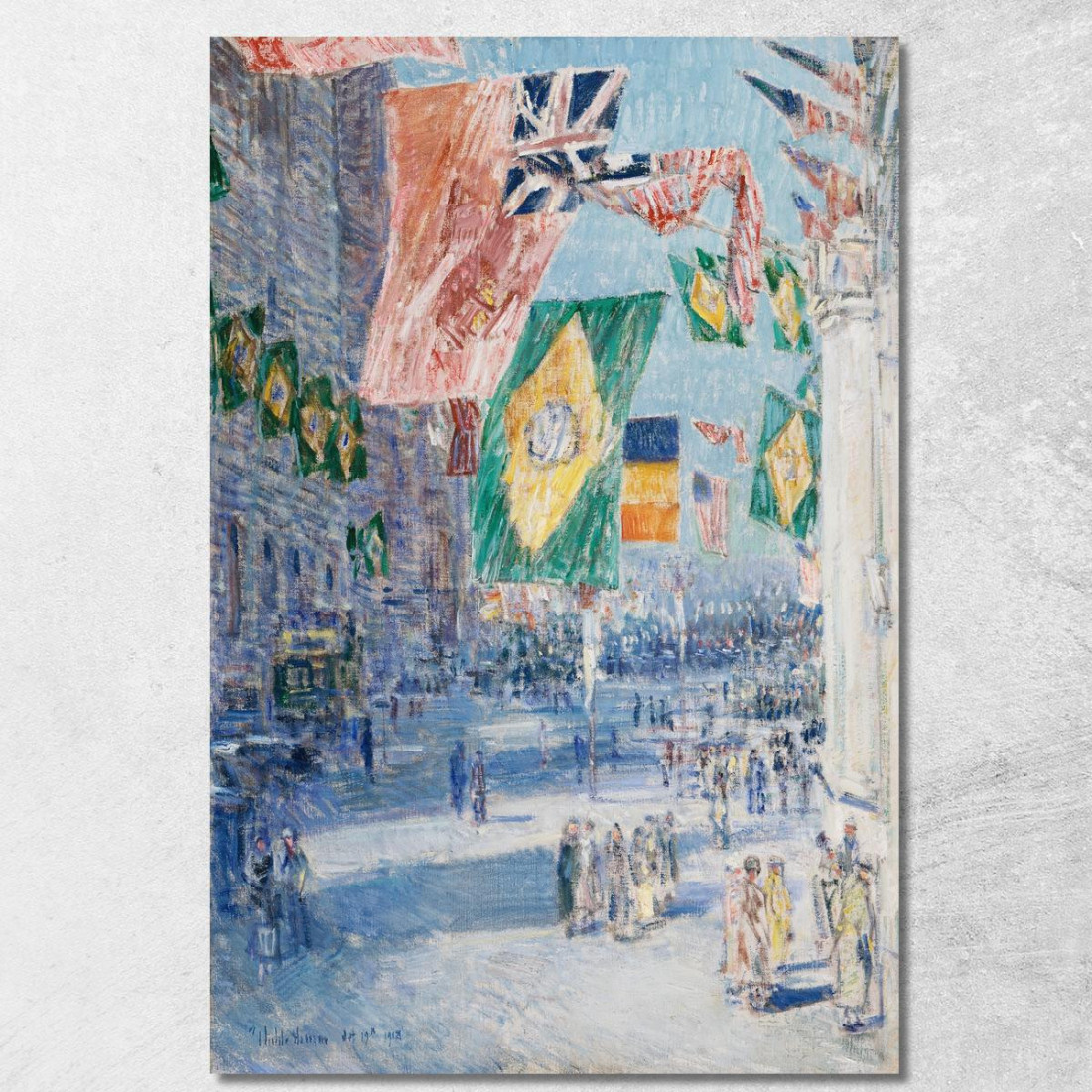 Viale Degli Alleati Brasile Belgio Childe Hassam chs6 quadro stampato su tela Viale Degli Alleati Brasile Belgio Childe Hassam chs6 quadro stampato su tela