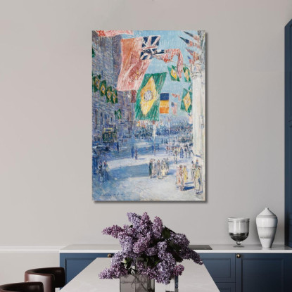 Viale Degli Alleati Brasile Belgio Childe Hassam chs6 quadro stampato su tela