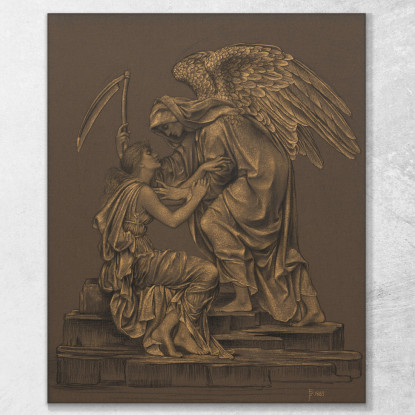 L'Angelo Della Morte Evelyn De Morgan emg32 quadro stampato su tela