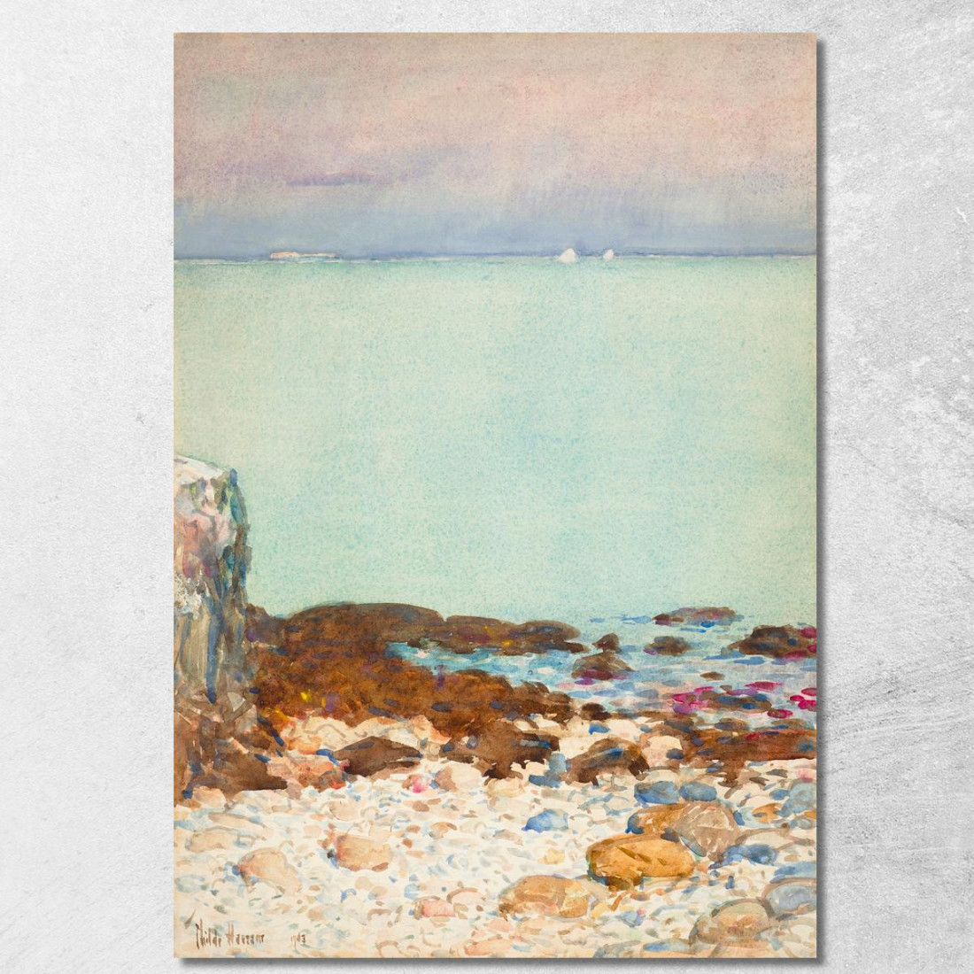 Bassa Marea Isole Di Shoals 2 Childe Hassam chs35 quadro stampato su tela Bassa Marea Isole Di Shoals 2 Childe Hassam chs35 quadro stampato su tela