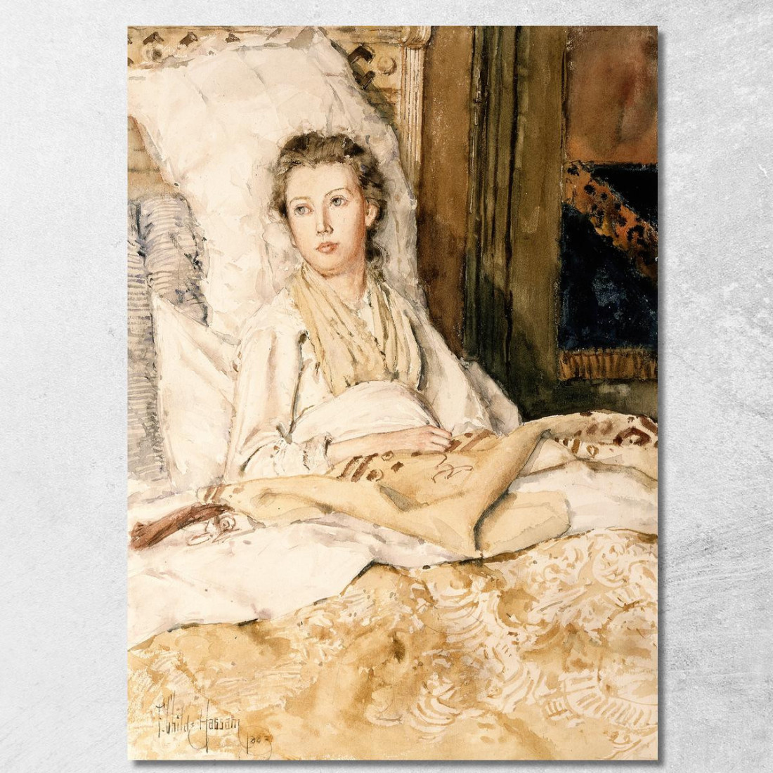 Maud Cucito Childe Hassam chs37 quadro stampato su tela Maud Cucito Childe Hassam chs37 quadro stampato su tela