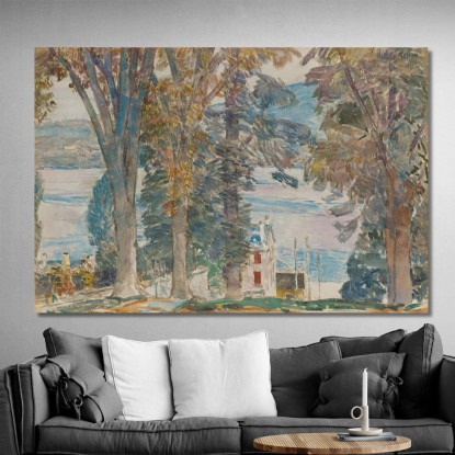 Newburgh New York Childe Hassam chs44 quadro stampato su tela