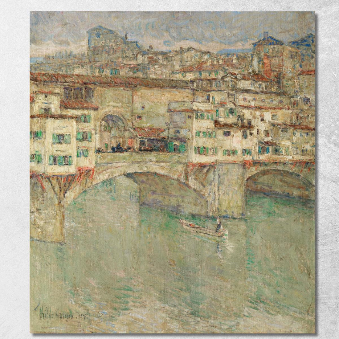 Ponte Vecchio Childe Hassam chs53 quadro stampato su tela