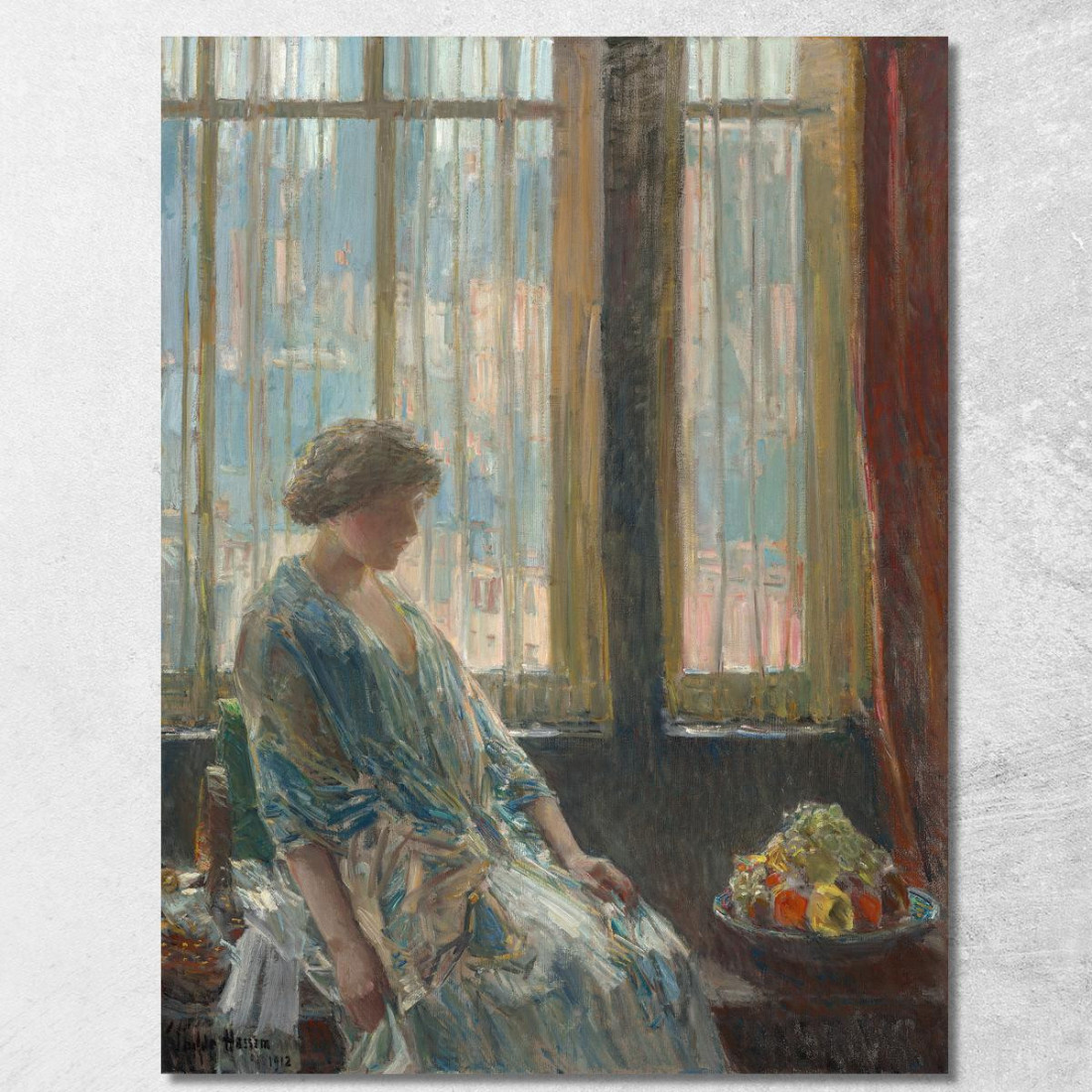 La Finestra Di New York Childe Hassam chs81 quadro stampato su tela La Finestra Di New York Childe Hassam chs81 quadro stampato su tela