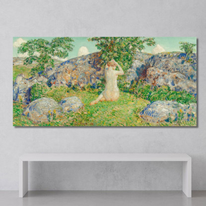 Le Rocce Di Cape Ann Childe Hassam chs82 quadro stampato su tela
