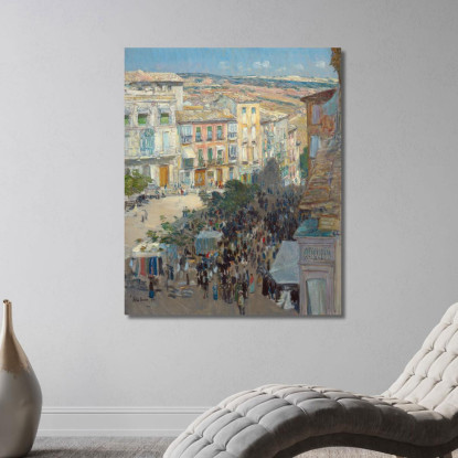 Vista Di Una Città Della Francia Meridionale Childe Hassam chs89 quadro stampato su tela