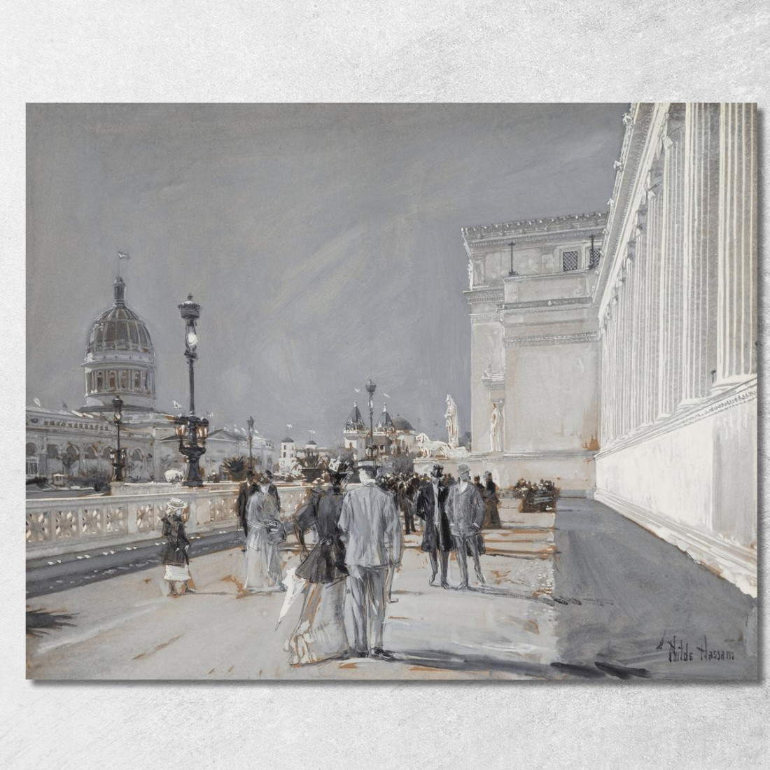 Fiera Mondiale Di Chicago Childe Hassam chs92 quadro stampato su tela Fiera Mondiale Di Chicago Childe Hassam chs92 quadro stampato su tela