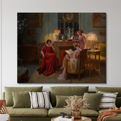 Nella Sala Di Lettura Delphin Enjolras dej13 quadro stampato su tela