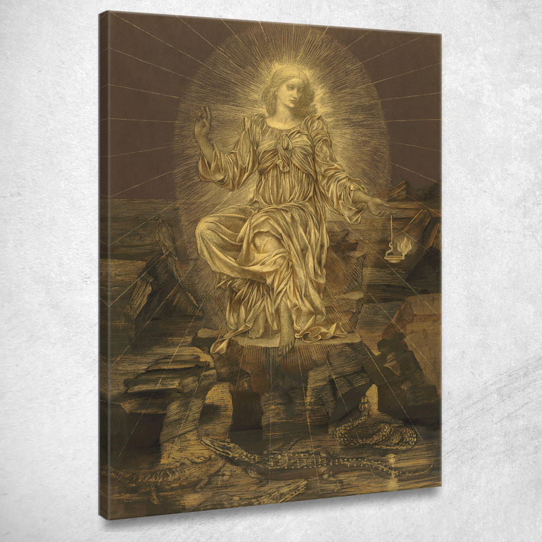 La Luce Splende Nell'Oscurità Evelyn De Morgan emg44 quadro stampato su tela La Luce Splende Nell'Oscurità Evelyn De Morgan emg44 quadro stampato su tela