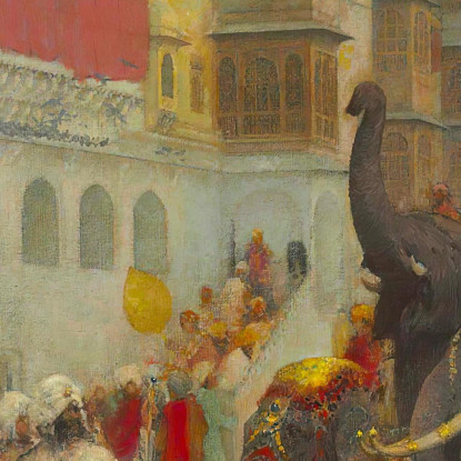 Una Giornata Di Festa A Bekanir Beloochistan Bekanir Edwin Lord Weeks elw1 quadro stampato su tela