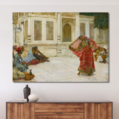 Ragazza Danzante India Edwin Lord Weeks elw13 quadro stampato su tela