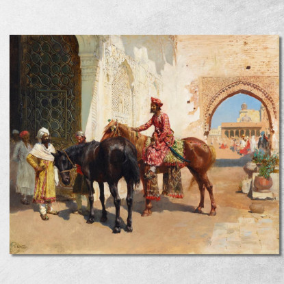 Venditore Di Cavalli Persiani Bombay Edwin Lord Weeks elw29 quadro stampato su tela