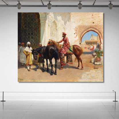 Venditore Di Cavalli Persiani Bombay Edwin Lord Weeks elw29 quadro stampato su tela