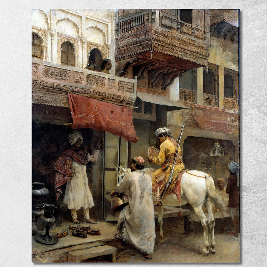 Scena Di Strada In India Edwin Lord Weeks elw34 quadro stampato su tela