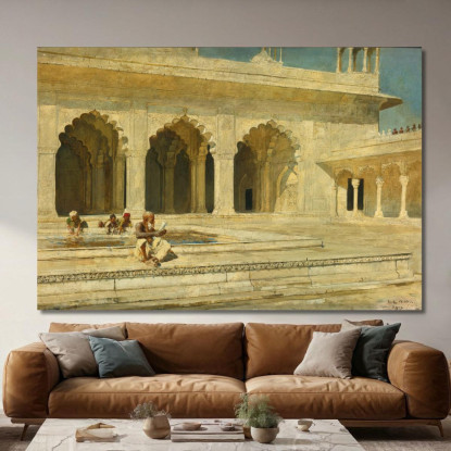 La Moschea Della Perla Agra Edwin Lord Weeks elw39 quadro stampato su tela