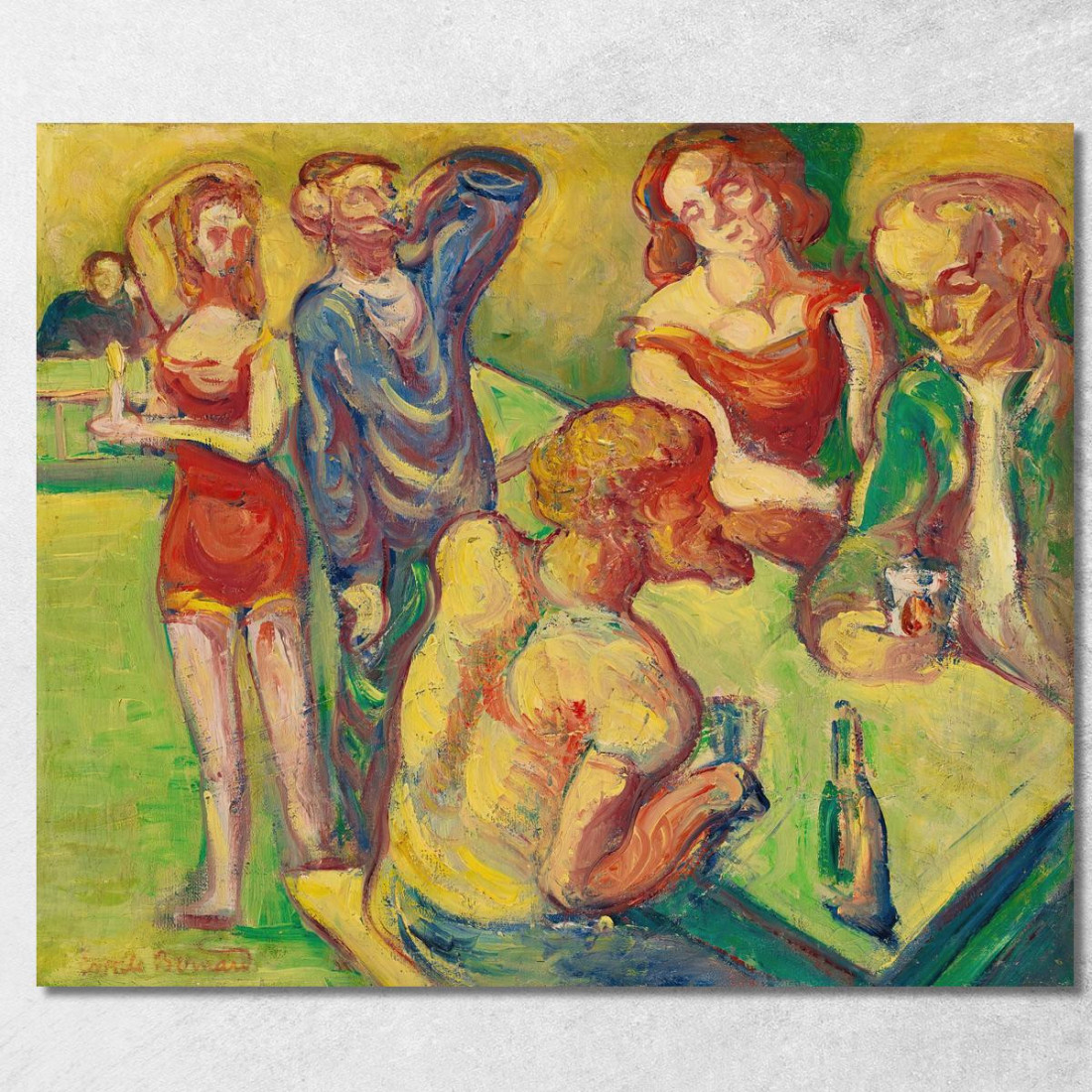 Al Cabaret Emile Bernard ebr2 quadro stampato su tela Al Cabaret Emile Bernard ebr2 quadro stampato su tela