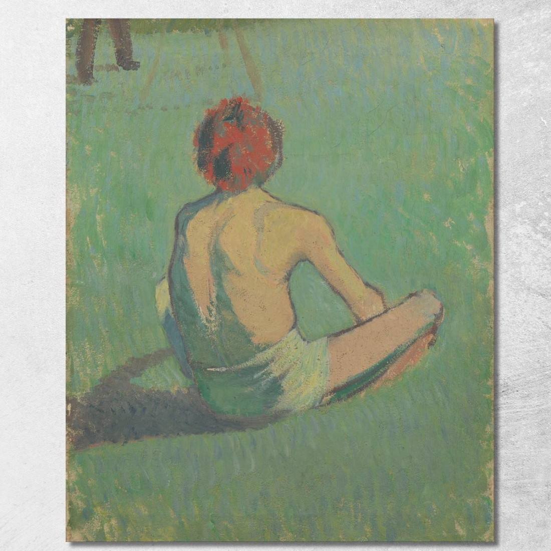 Ragazzo Seduto Sull'Erba Emile Bernard ebr5 quadro stampato su tela