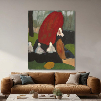 Donne Bretoni Con Alghe Emile Bernard ebr8 quadro stampato su tela