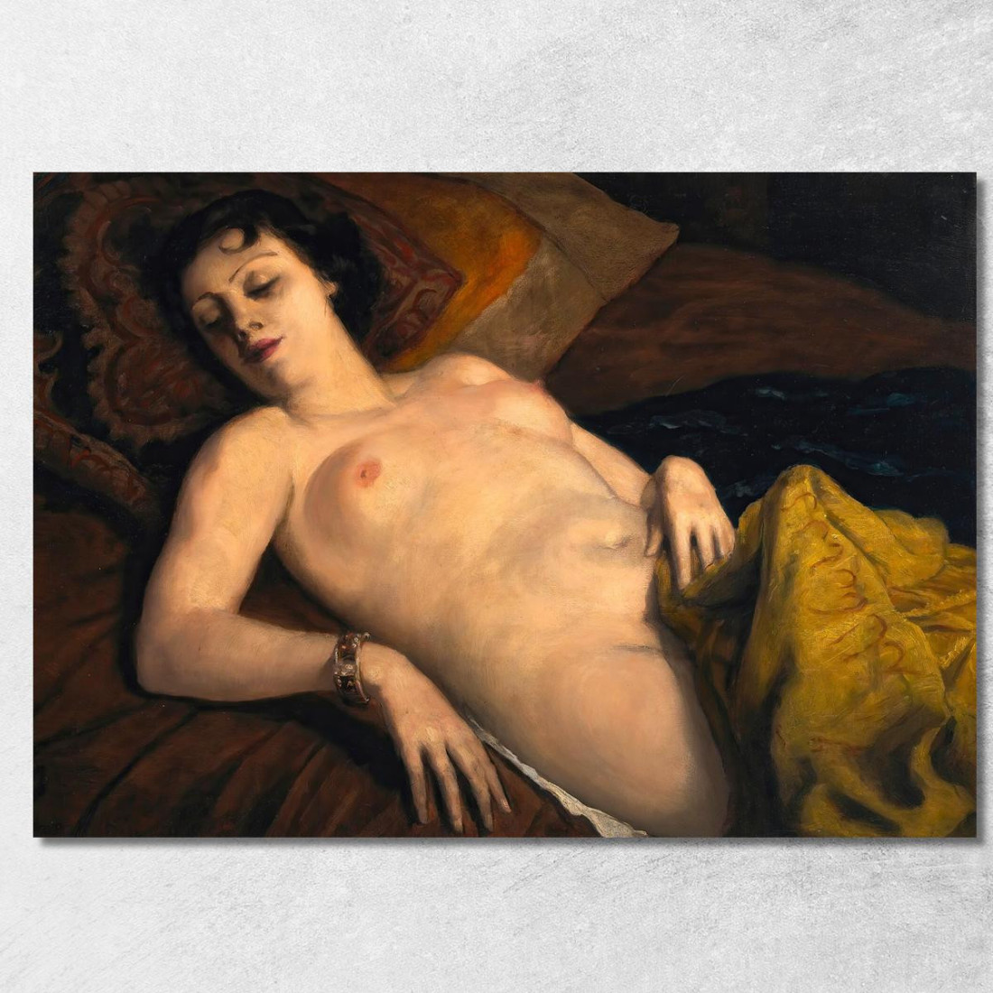Sdraiato Nudo Con Braccialetto Emile Bernard ebr32 quadro stampato su tela Sdraiato Nudo Con Braccialetto Emile Bernard ebr32 quadro stampato su tela