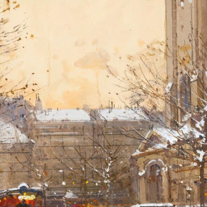 Boulevard Saint-Germain Parigi Eugène Galien-Laloue egl8 quadro stampato su tela