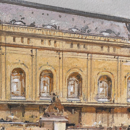 Gare De Lyon Eugène Galien-Laloue egl13 quadro stampato su tela