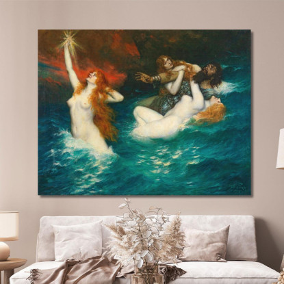 Le Figlie Del Reno Ferdinand Leeke flk13 quadro stampato su tela
