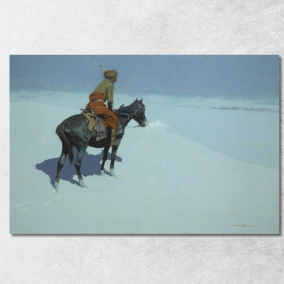 Amici O Nemici: Lo Scout Frederic Remington frm17 quadro stampato su tela