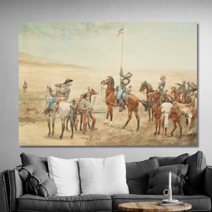 Segnalazione Del Comando Principale Frederic Remington frm34 quadro stampato su tela