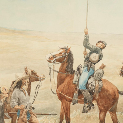 Segnalazione Del Comando Principale Frederic Remington frm34 quadro stampato su tela