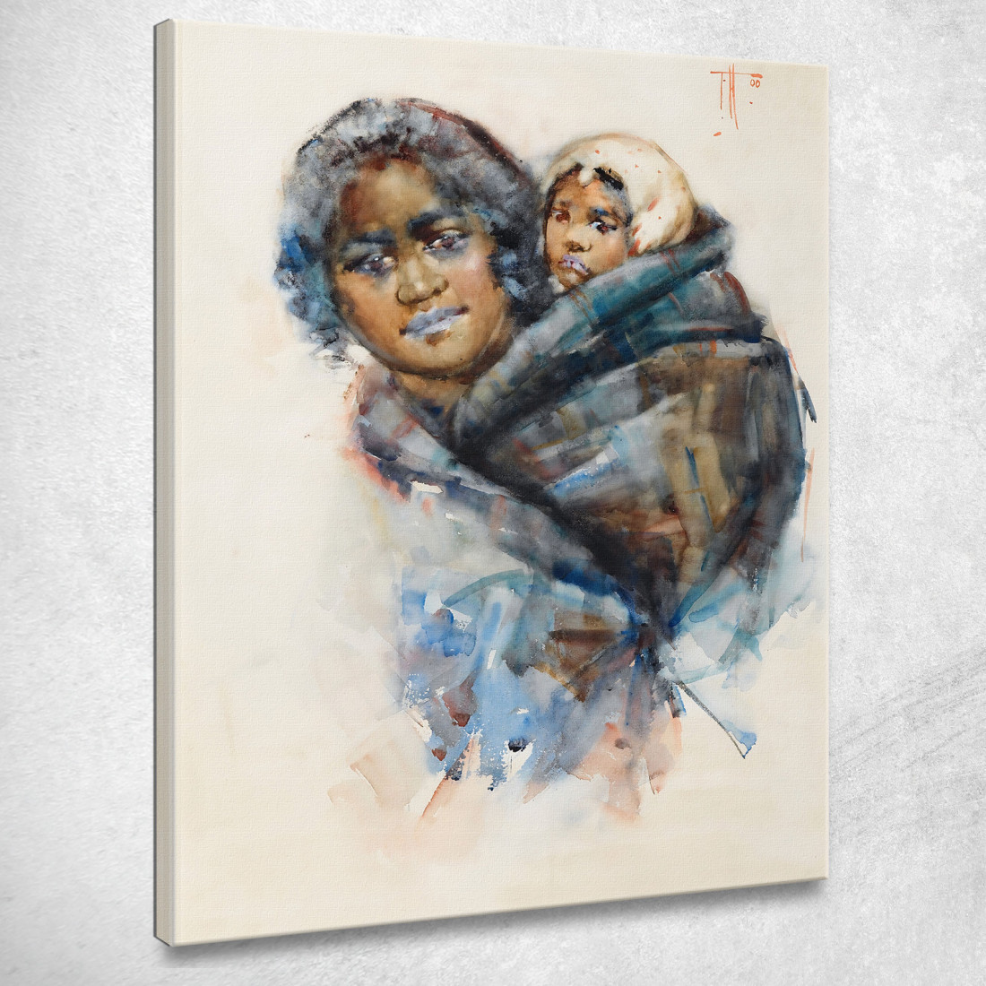 Donna E Bambino Maori Frances Hodgkins fhd18 quadro stampato su tela Donna E Bambino Maori Frances Hodgkins fhd18 quadro stampato su tela