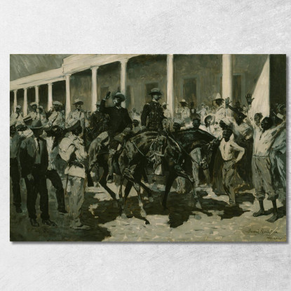 Il Ritorno Di Gomez All'Avana Frederic Remington frm57 quadro stampato su tela