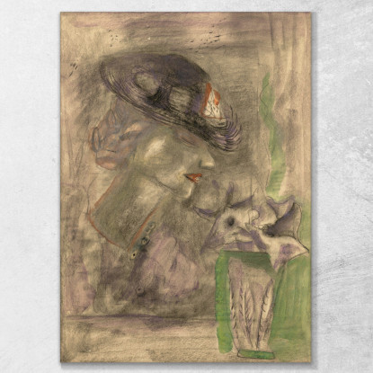 Ritratto Della Signora Elisabeth Curtis Frances Hodgkins fhd23 quadro stampato su tela