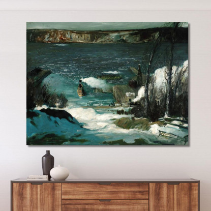 Fiume Del Nord George Wesley Bellows gwb37 quadro stampato su tela