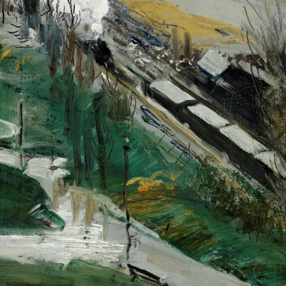 Pioggia Sul Fiume George Wesley Bellows gwb52 quadro stampato su tela