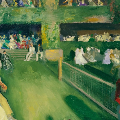 Tennis A Newport George Wesley Bellows gwb58 quadro stampato su tela