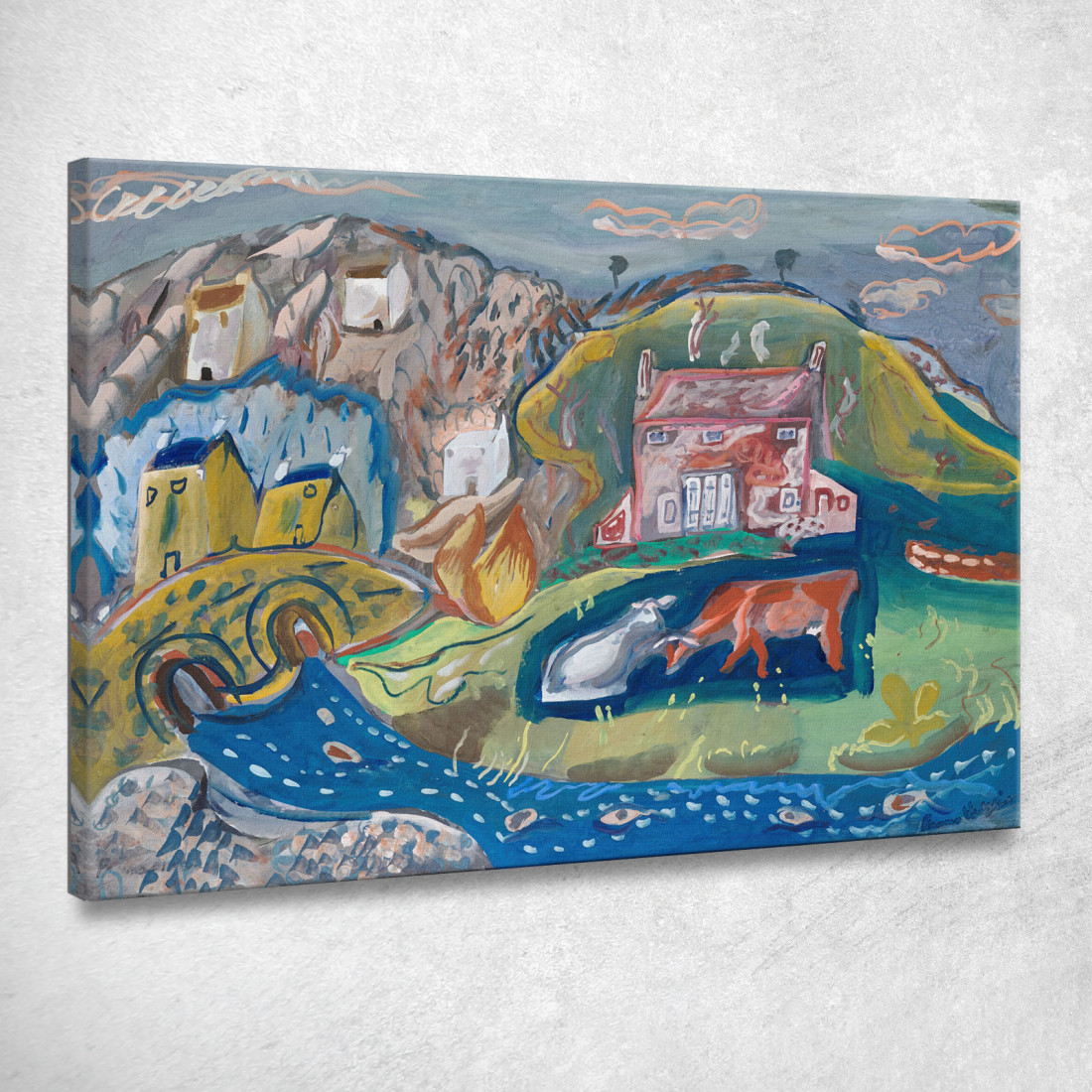 Villaggio Di Pescatori Di Solva Nel Pembrokeshire Frances Hodgkins fhd29 quadro stampato su tela Villaggio Di Pescatori Di Solva Nel Pembrokeshire Frances Hodgkins fhd29 quadro stampato su tela