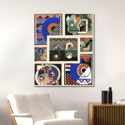 Collezione Decori E Colori Pl.02 Georges Valmier gvl3 quadro stampato su tela