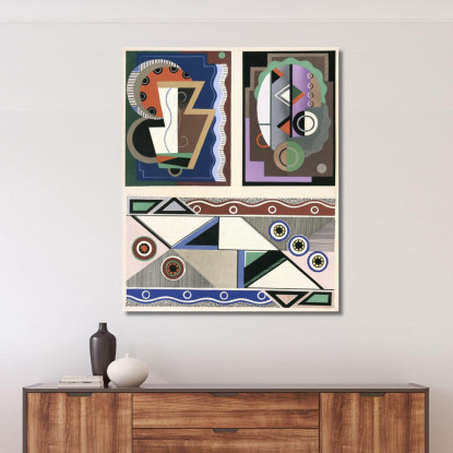 Collezione Decori E Colori Pl.07 Georges Valmier gvl8 quadro stampato su tela