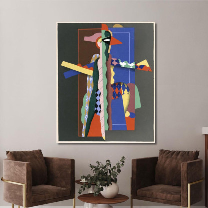 Collezione Decori E Colori Pl.13 Georges Valmier gvl14 quadro stampato su tela