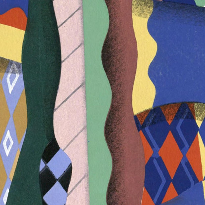 Collezione Decori E Colori Pl.13 Georges Valmier gvl14 quadro stampato su tela