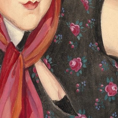 Ritratto Di Una Donna Che Legge Con Un Cane Gerda Wegener gwg14 quadro stampato su tela