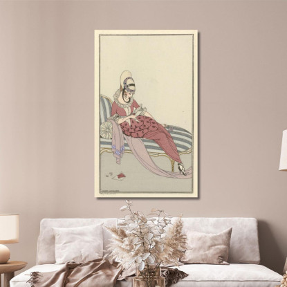 Abito In Gabardin Gerda Wegener gwg20 quadro stampato su tela