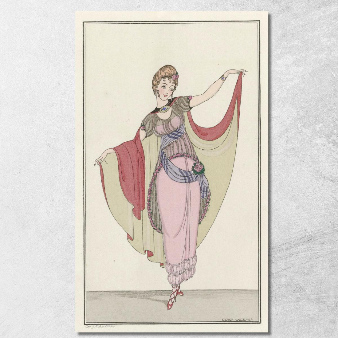 Abito Da Ballo Gerda Wegener gwg21 quadro stampato su tela Abito Da Ballo Gerda Wegener gwg21 quadro stampato su tela