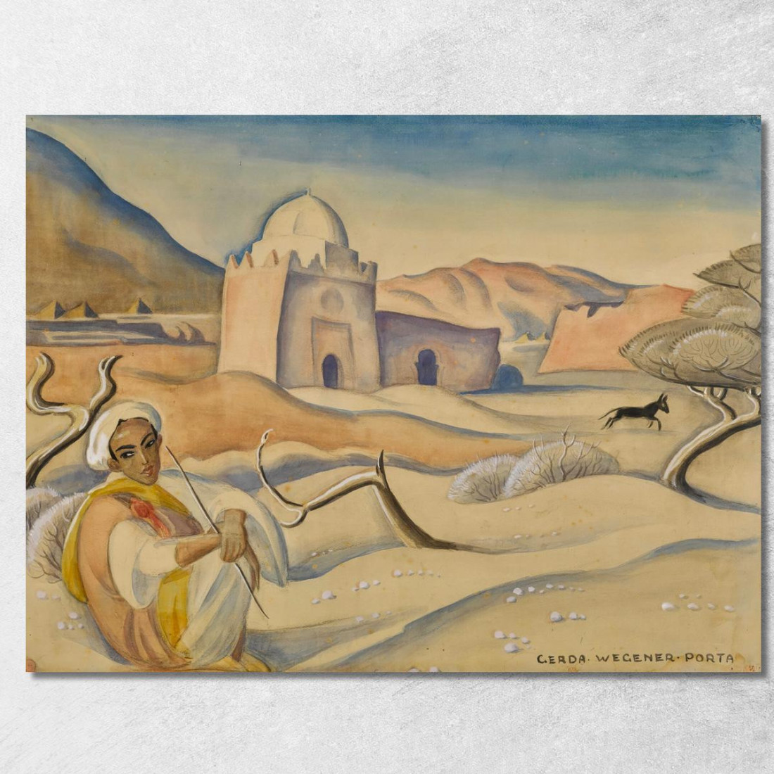 Pastore Nelle Montagne Dell'Atlante Gerda Wegener gwg22 quadro stampato su tela Pastore Nelle Montagne Dell'Atlante Gerda Wegener gwg22 quadro stampato su tela