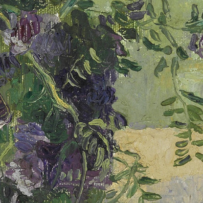 Natura Morta Con Fiori Blu E Due Bottiglie Su Un Tavolo Gerda Wegener gwg23 quadro stampato su tela