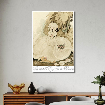 Sui Tacchi Rossi Pl 09 Gerda Wegener gwg33 quadro stampato su tela