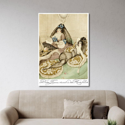 Sui Tacchi Rossi Pl 10 Gerda Wegener gwg34 quadro stampato su tela