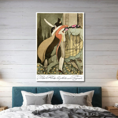 Sui Tacchi Rossi Pl 12 Gerda Wegener gwg36 quadro stampato su tela